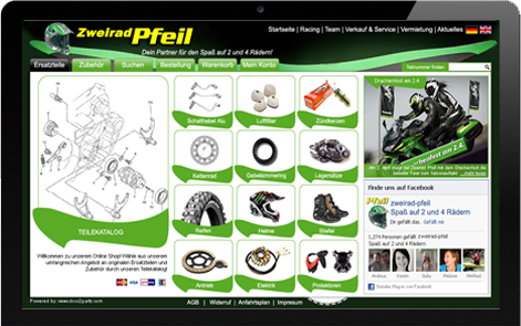 Webdesign Onlineshop Kawasaki Ersatzteile